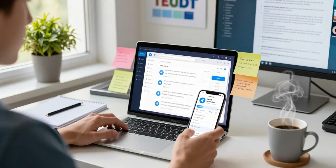 Customizing Telegram Chinese Version settings in a vibrant workspace with a person focused on language options.