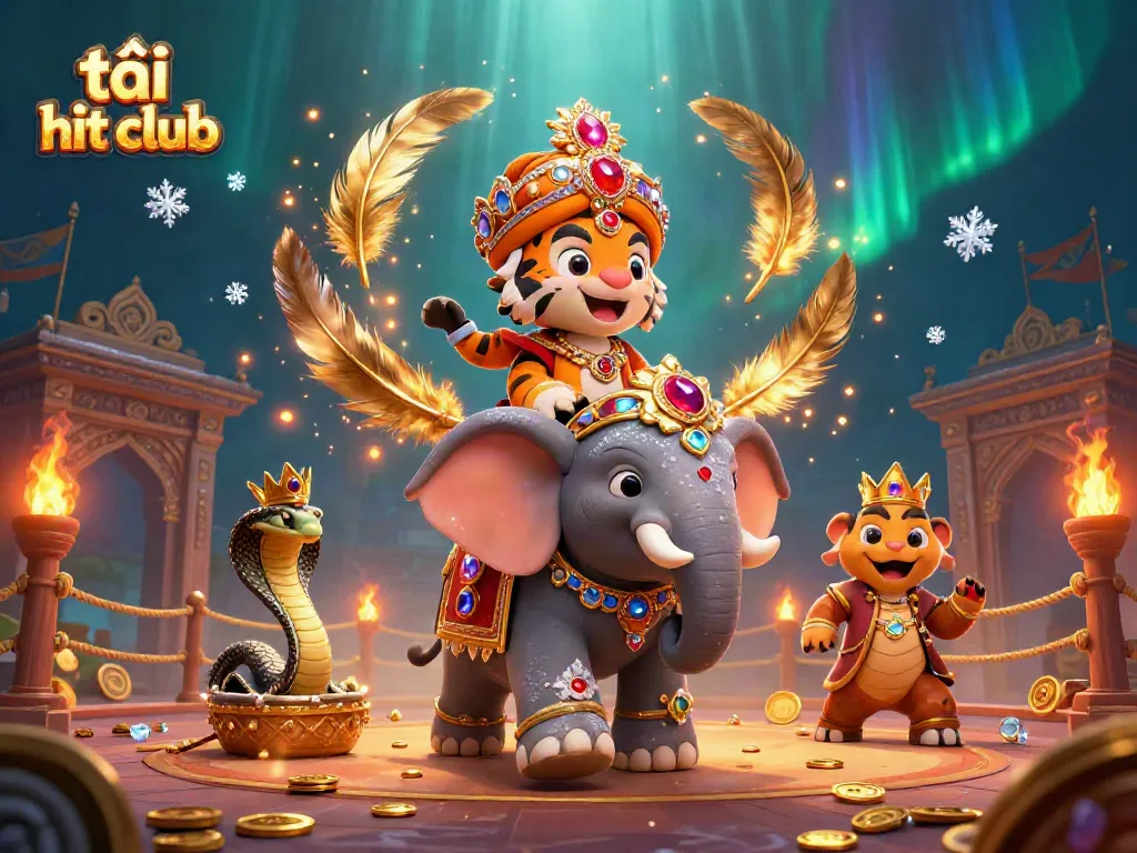 Experience the thrill of tải hit club with immersive 3D illustration showcasing vibrant casino elements.