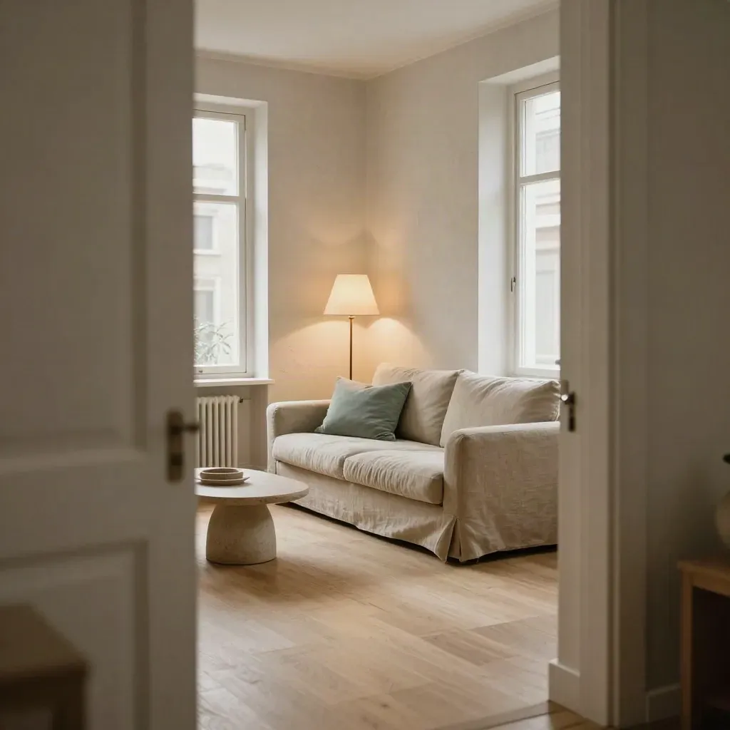 Compact Utrecht appartement met nieuwe vloer, zachte bank en rustig raamlicht