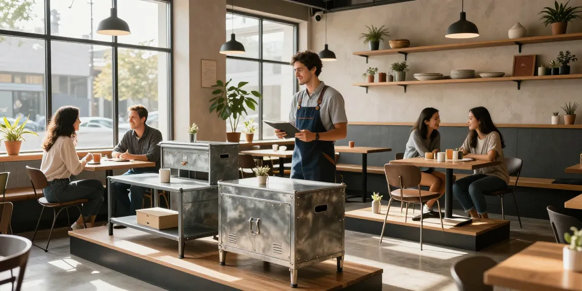 Industriele meubels kopen bij een vertrouwde lokale serviceprovider in een stijlvolle omgeving.
