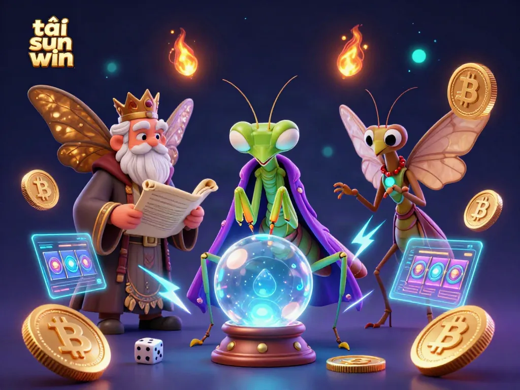 Tải sun win by exploring a vibrant casino world powered by 3D characters in a mystical scene.