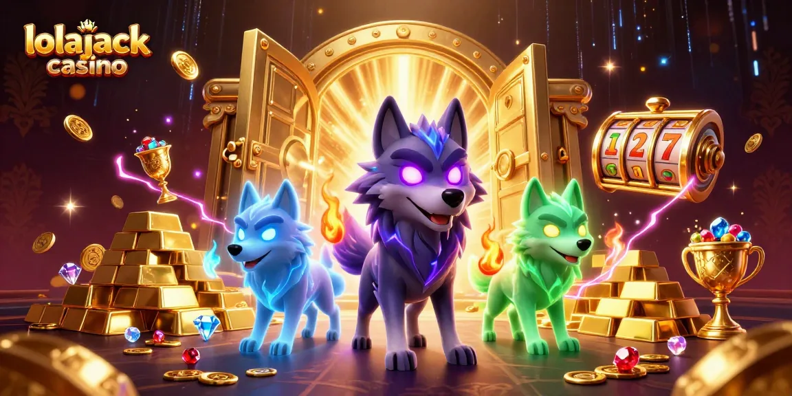 Experience thrilling gameplay at lolajack casino with vibrant characters and rich gaming elements amid gold treasures.